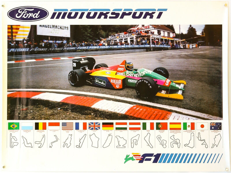 FORD MOTORSPORT - ORIGINAL DEALER SHOWROOM CAR SALES ADVERTISING POSTER 179