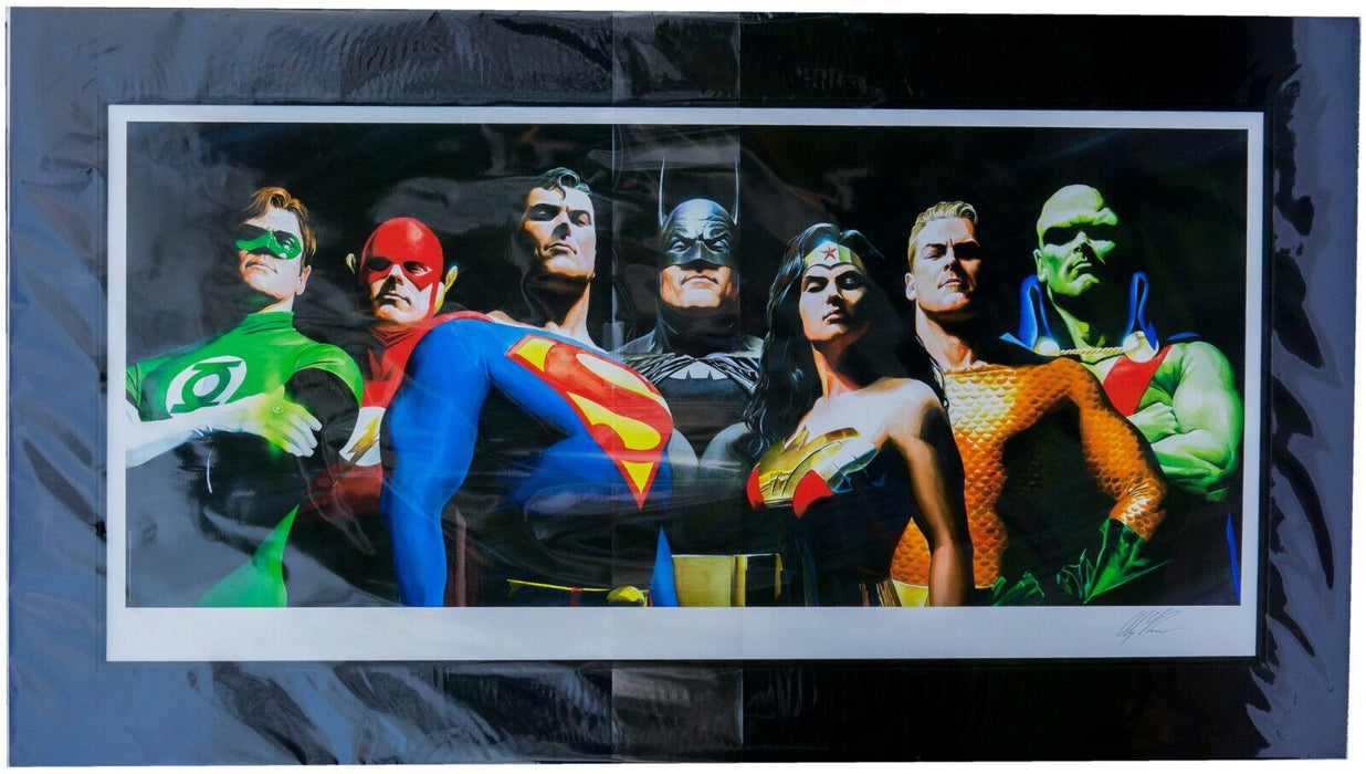 ALEX ROSS 'ORIGINAL SEVEN' LARGE LIMITED EDITION DC COMICS SUPERMAN BATMAN PRINT