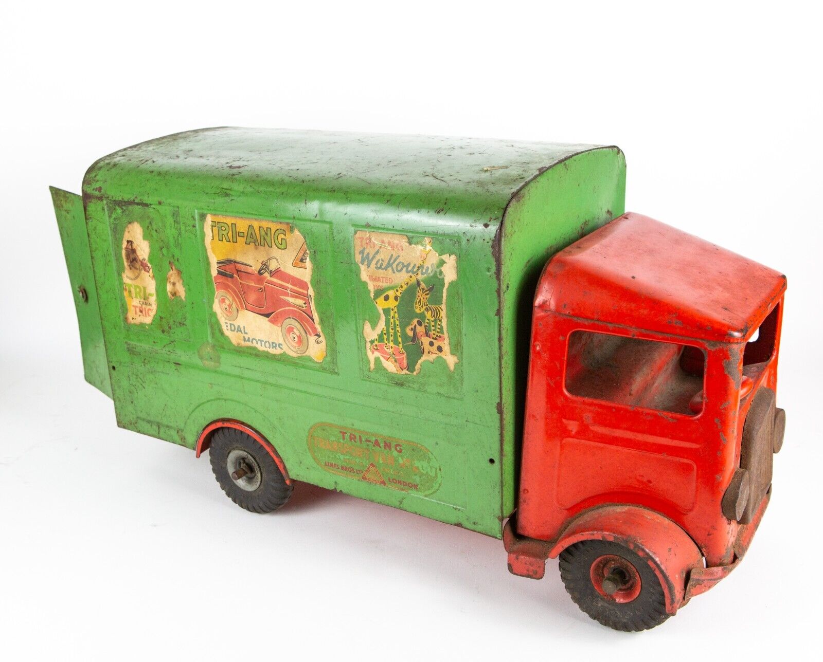 Vintage Triang Pressed Steel Tin Plate Transport Van Truck Lorry Toy ...