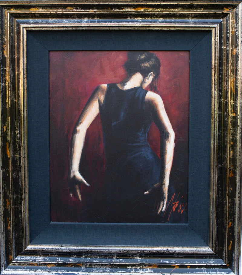 FABIAN PEREZ 'EL BAILE DEL FLAMENCO EN ROJO II' ORIGINAL OIL PAINTING, SIGNED