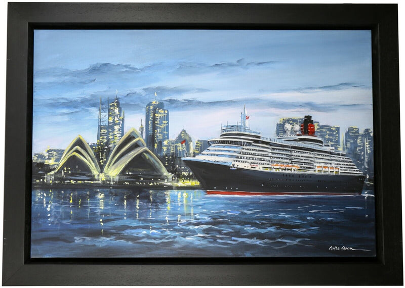 CSILLA ORBAN 'QUEEN VICTORIA, SYDNEY HARBOUR' ORIGINAL OIL PAINTING, SIGNED