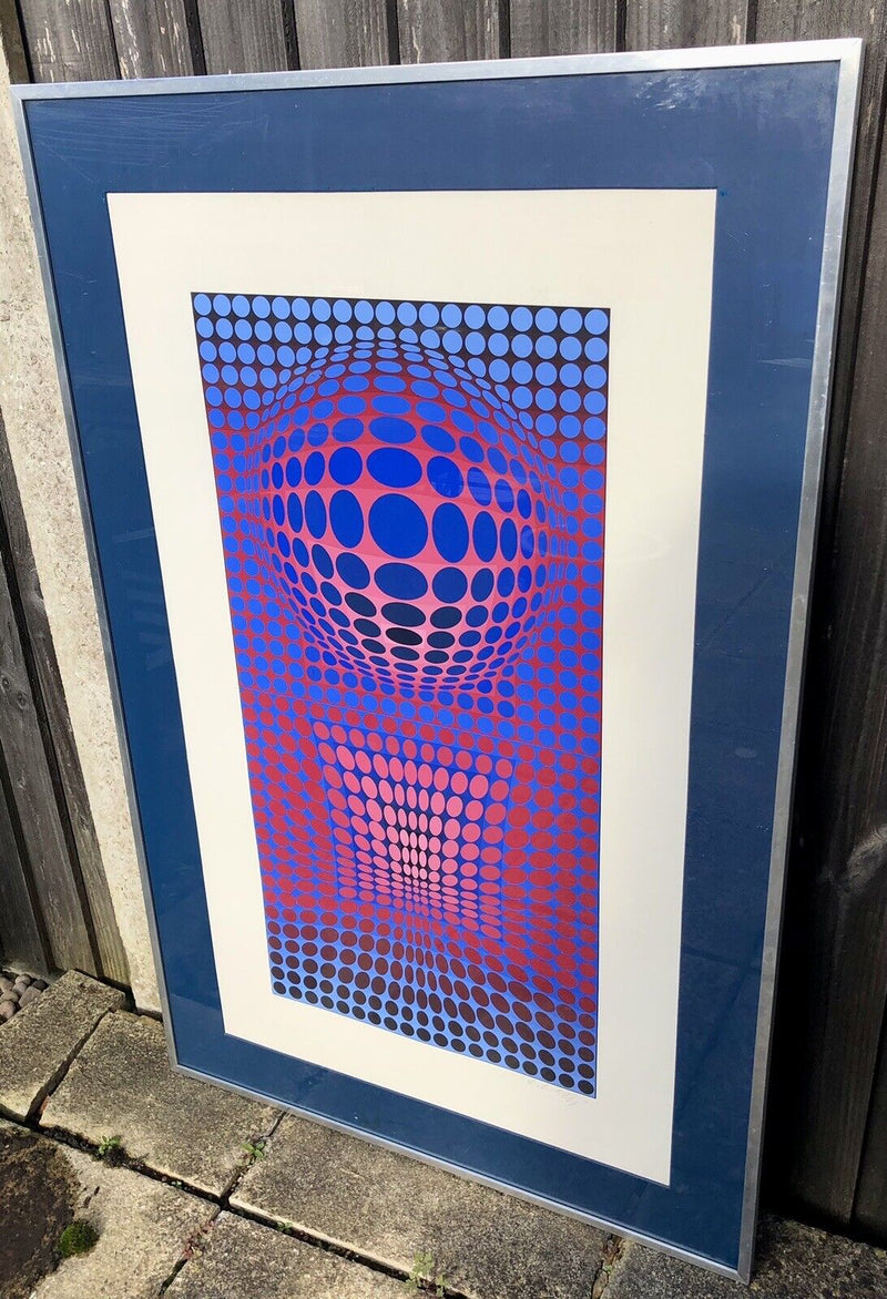 VICTOR VASARELY, 'VP', 1972 ORIGINAL LIMITED EDITION SERIGRAPH PRINT 75/190, SIGNED