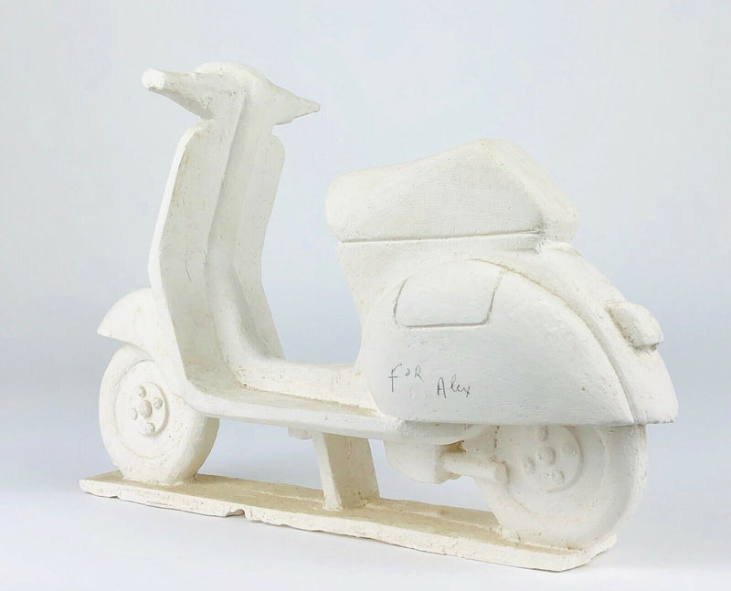 EDUARDO PAOLOZZI - VESPA/LAMBRETTA SCOOTER, '95 PLASTER FIGURE MODEL, SIGNED