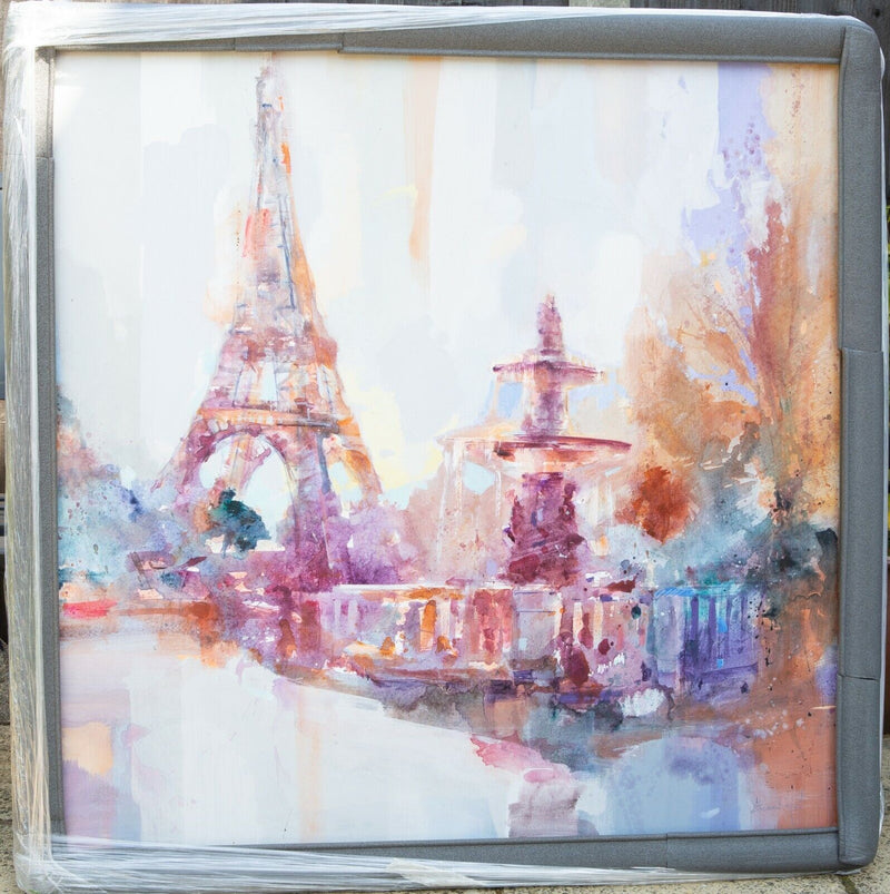 § DAVID ESCARABAJAL 'EIFFEL TOWER I' PARISIAN CITY OIL ON CANVAS