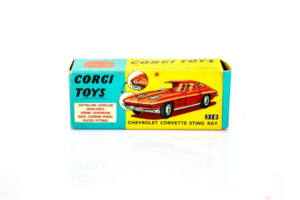 CORGI TOYS -CHEVROLET CORVETTE STING RAY No. 310- VINTAGE CAR DIECAST MODEL, BOX