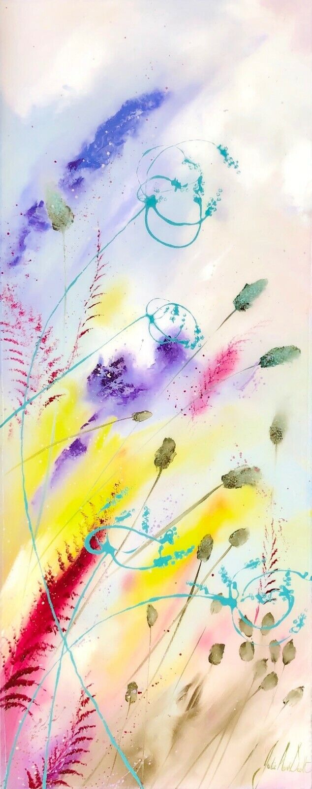 § JULIE ANN SCOTT 'PEACE AT LAST II' ORIGINAL BOX CANVAS PAINTING, SIGNED