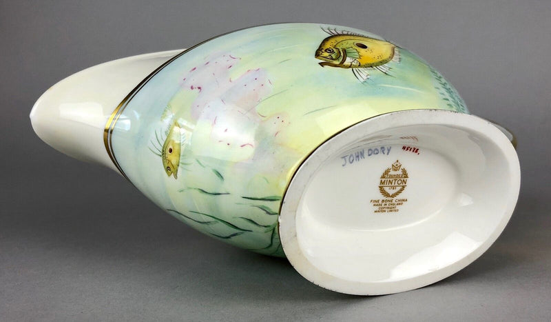MINTON, JOHN DORY & TROUT, SUMNER/WOBY FISH SAUCE BOAT GRAVY JUG POT DISH STAND