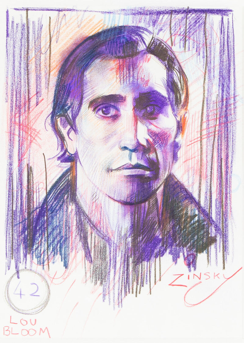 § ZINSKY 'LOU BLOOM' NIGHTCRAWLER PORTRAIT STUDY ORIGINAL PAINTING, SIGNED
