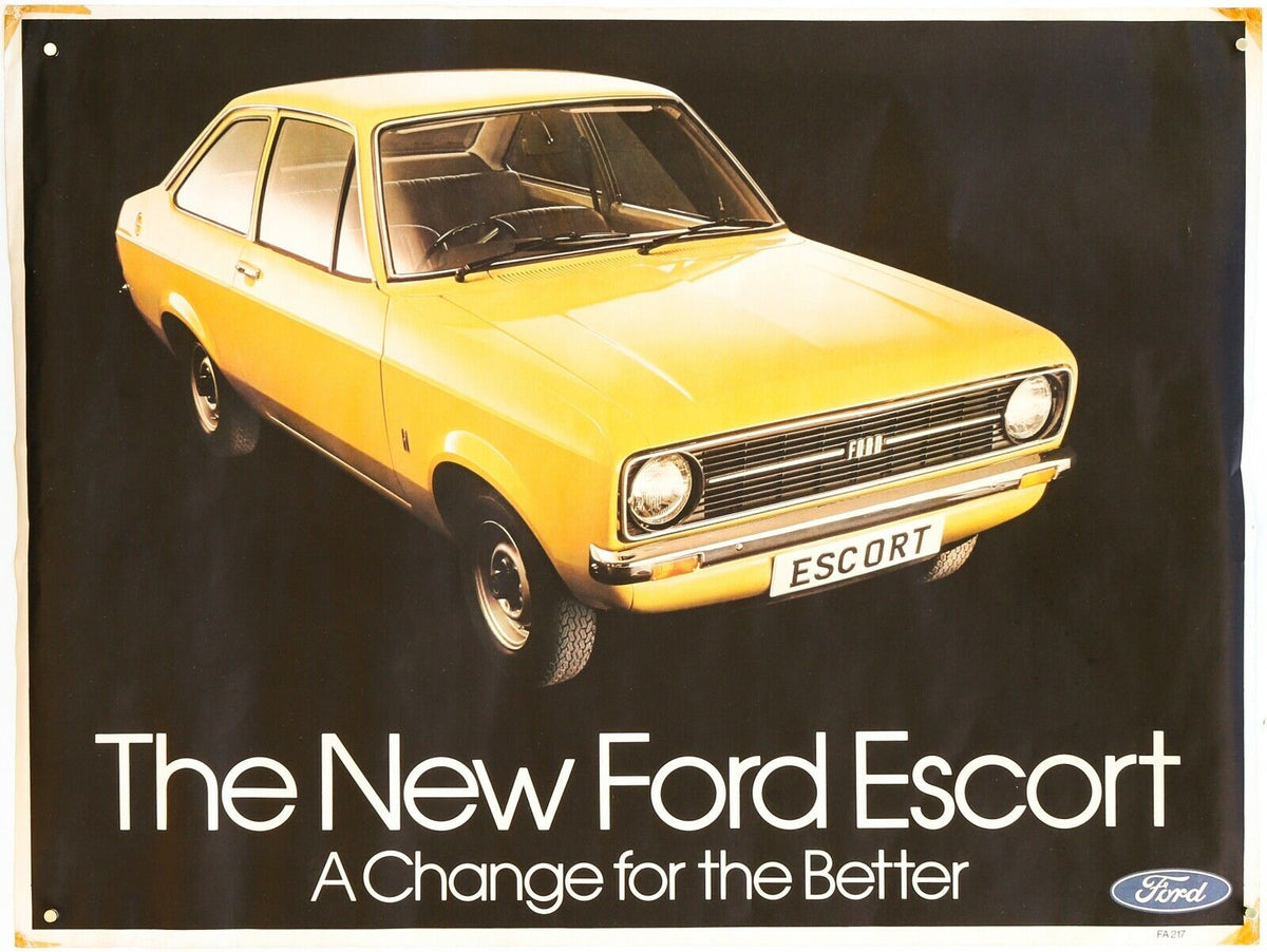 Ford Escort - Original Dealer Showroom Car Sales Advertising
