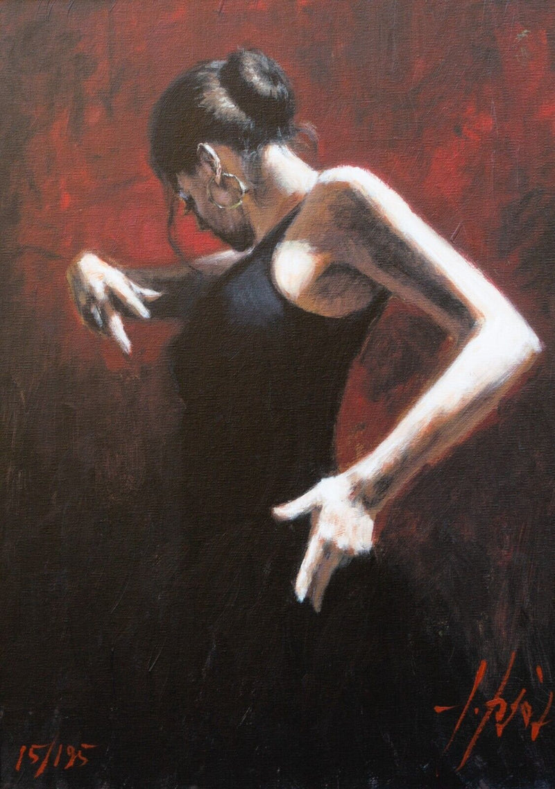 FABIAN PEREZ 'EL BAILE DEL FLAMENCO EN ROJO I' LIMITED EDITION PRINT 15/195 C.O.A.