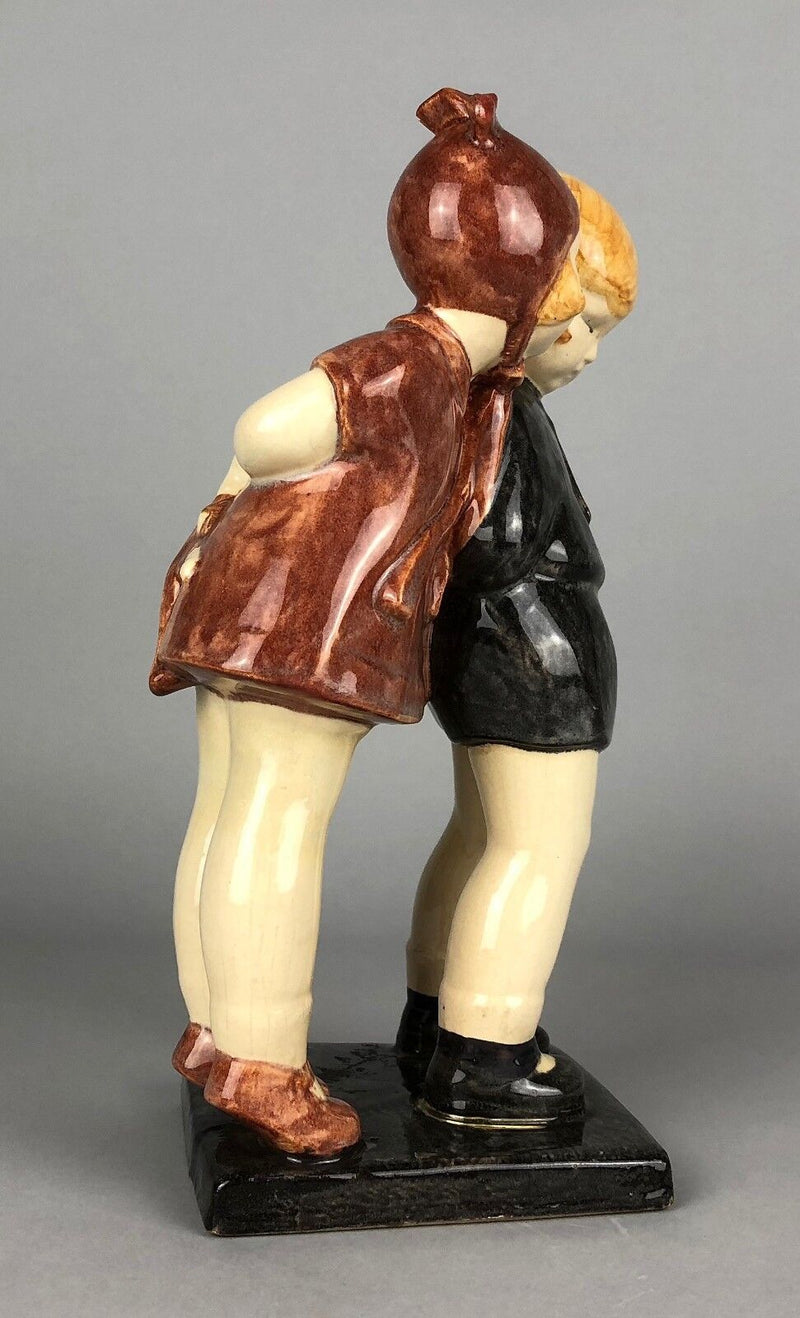 MARCEL GUILLARD & ALEXANDRE KELETY, ETLING FRANCE ART DECO CHILDREN FIGURE MODEL