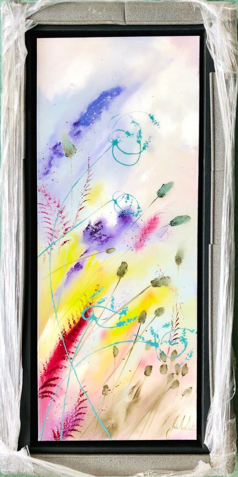 § JULIE ANN SCOTT 'PEACE AT LAST II' ORIGINAL BOX CANVAS PAINTING, SIGNED