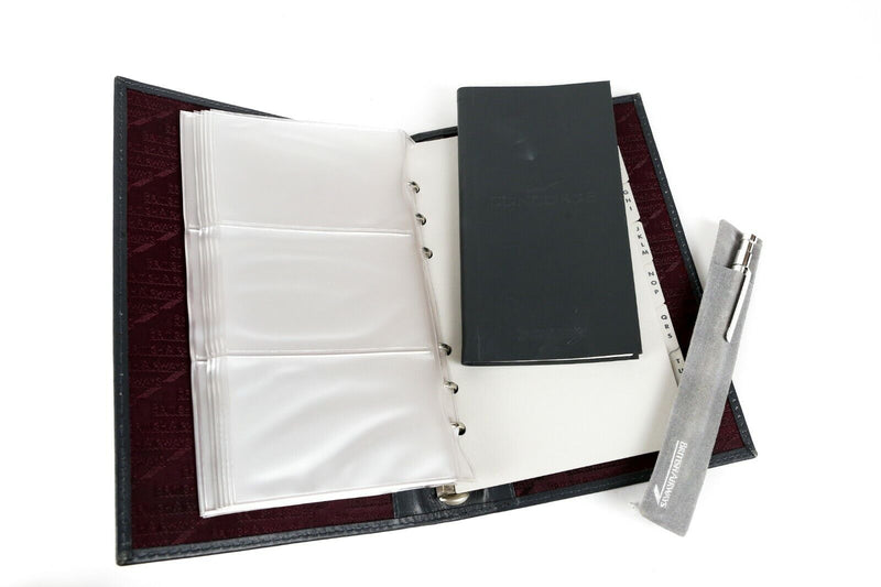 CONCORDE BRITISH AIRWAYS - LEATHER BUSINESS CARD WALLET, NOTEBOOK & BALLPOINT PEN