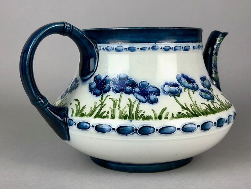 MOORCROFT POTTERY, MACINTYRE & Co. 'BLUE POPPY' FLORIAN WARE TEA COFFEE POT JUG