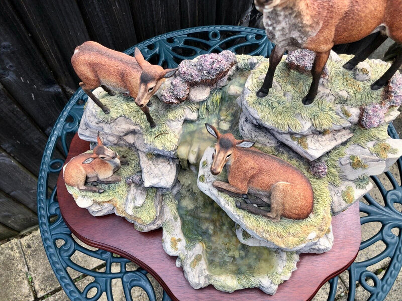 BORDER FINE ARTS 'MONARCH OF GLEN MHOR' LARGE LIMITED EDITION GROUP MODEL