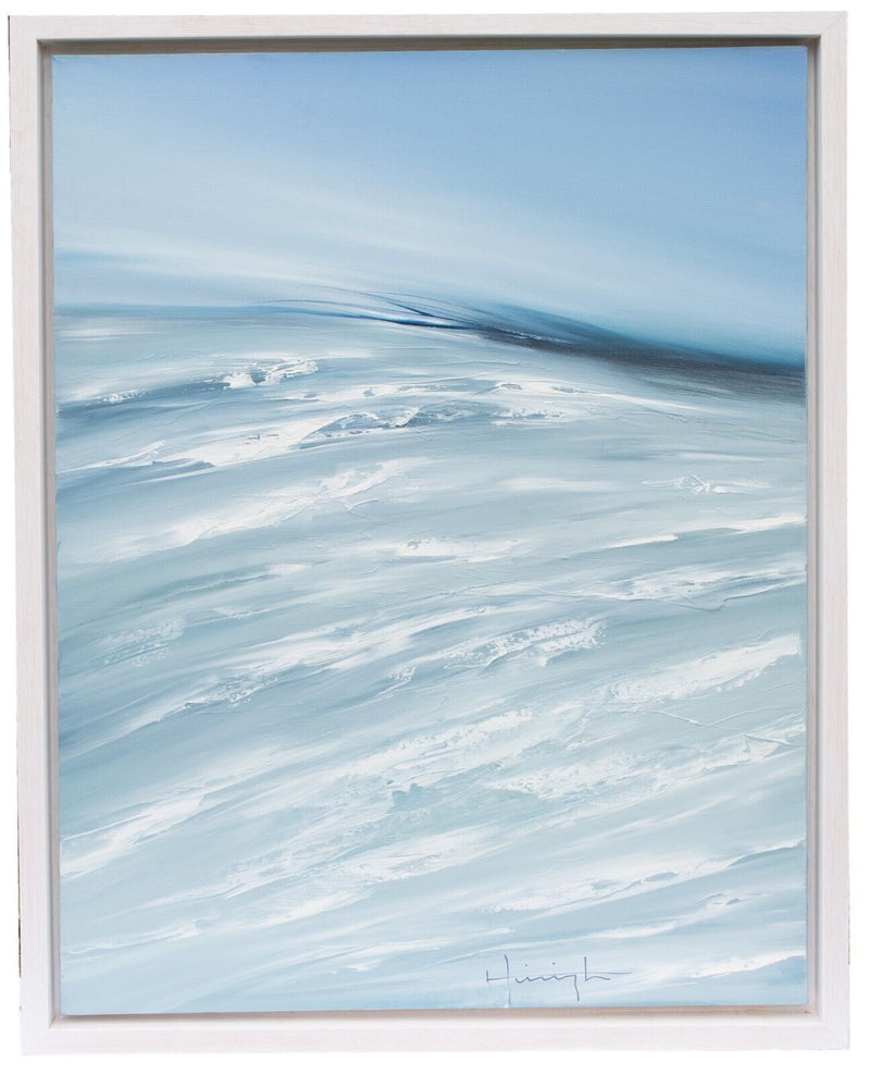 LYNNE TIMMINGTON 'MEDITERRANEAN BLUE' SEASCAPE, OIL ON CANVAS, SIGNED