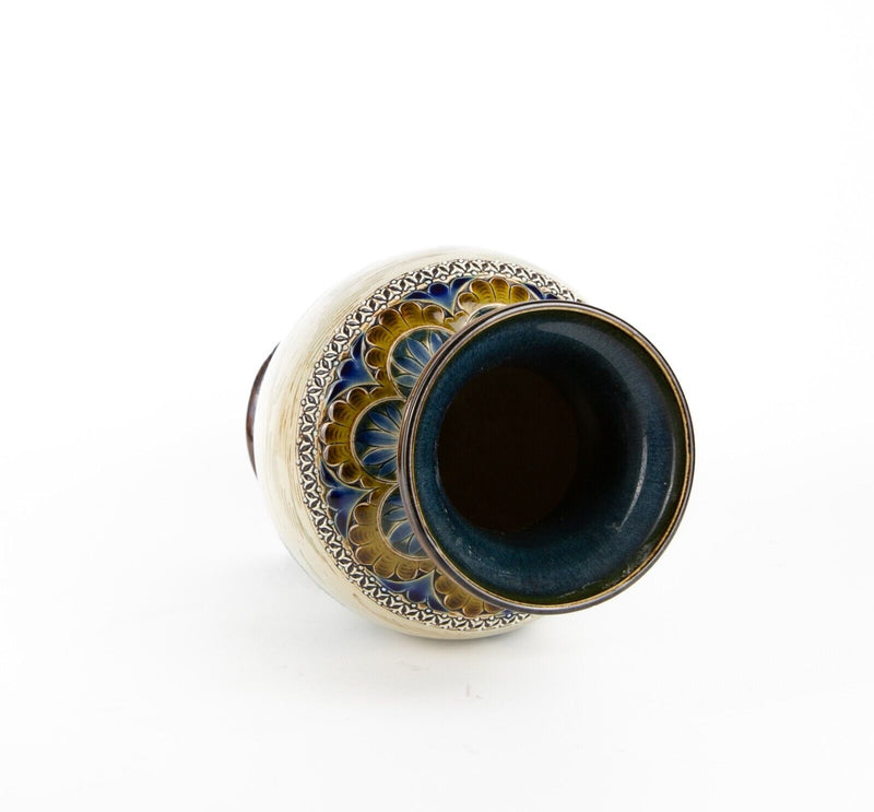 HANNAH BARLOW for DOULTON LAMBETH, GOATS CATTLE GRAZING LANDSCAPE STONEWARE VASE