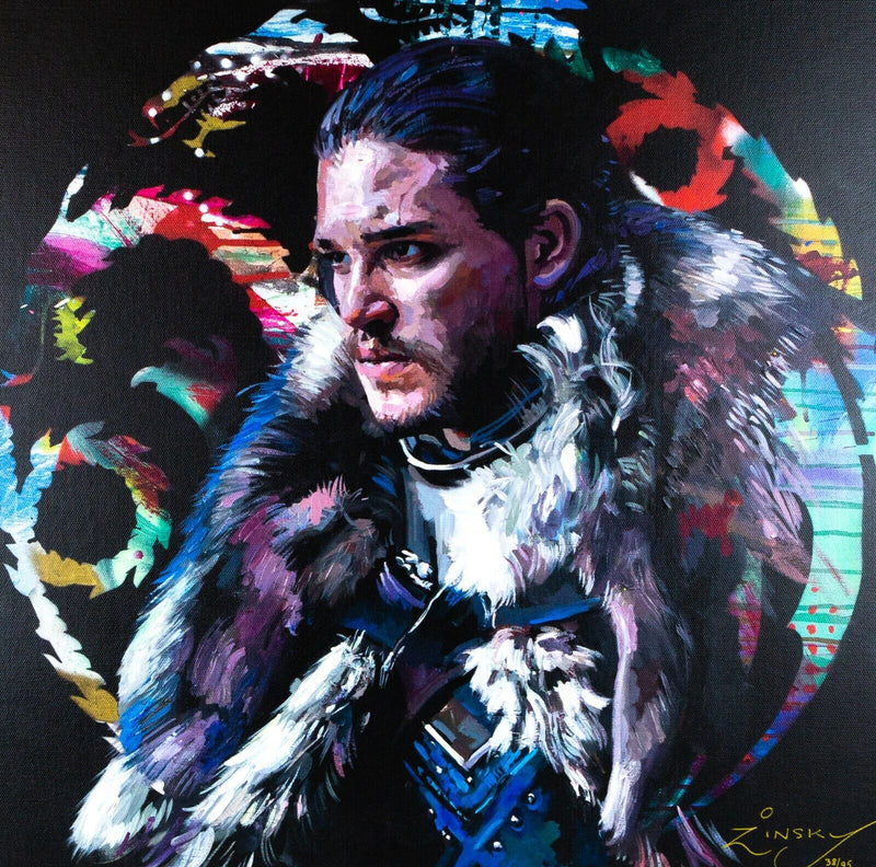 ZINSKY 'WINTER IS COMING' LIMITED EDITION GAME OF THRONES PRINT 38/95 & C.O.A.
