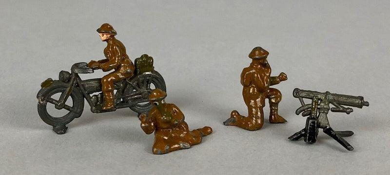 SKYBIRDS SCALE MODELS, MOTOR CYCLE DISPATCH RIDER, MACHINE GUN & CREW- SET No. 9