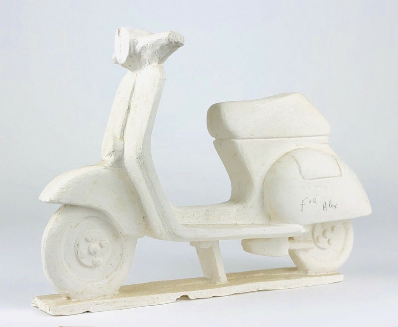 EDUARDO PAOLOZZI - VESPA/LAMBRETTA SCOOTER, '95 PLASTER FIGURE MODEL, SIGNED