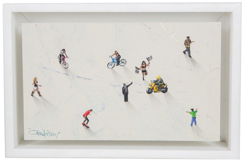 CRAIG ALAN 'CONTENTION' ORIGINAL MIXED MEDIA PAINTING, SIGNED