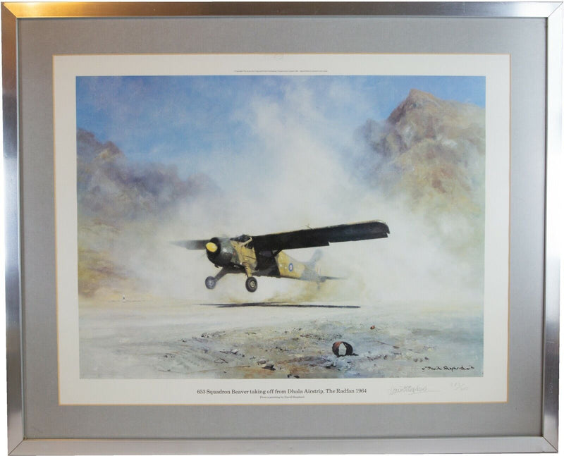 DAVID SHEPHERD -653 SQD BEAVER, DHALA, RADFAN- LIMITED EDITION PRINT, SIGNED