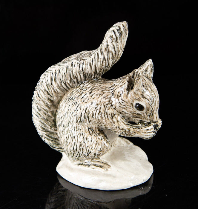 CICELY LUSHINGTON STUDIO POTTERY - RED SQUIRREL FIGURE MODEL SCULPTURE, SIGNED