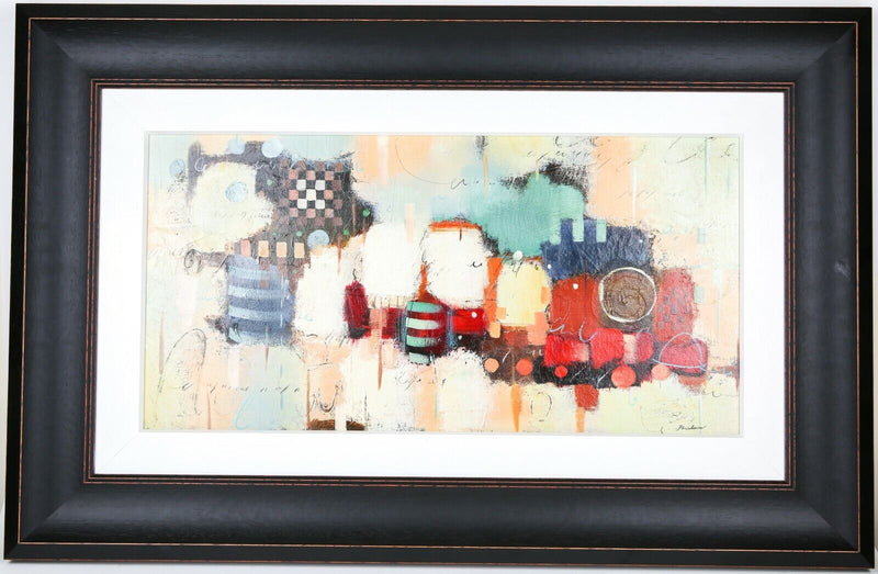 JOHN AND ELLI MILAN 'ABSTRACT MEDLEY V' OIL ON BOARD, SIGNED