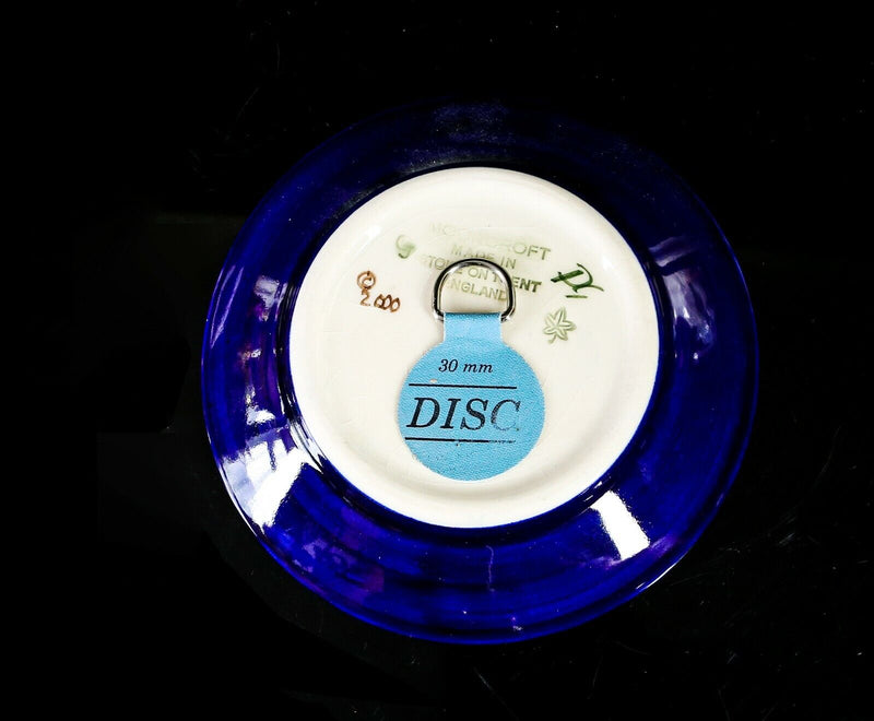 MOORCROFT POTTERY 'WINDRUSH' DEBBIE HANCOCK FLORAL FLOWER PIN DISH PLATE, 12cm