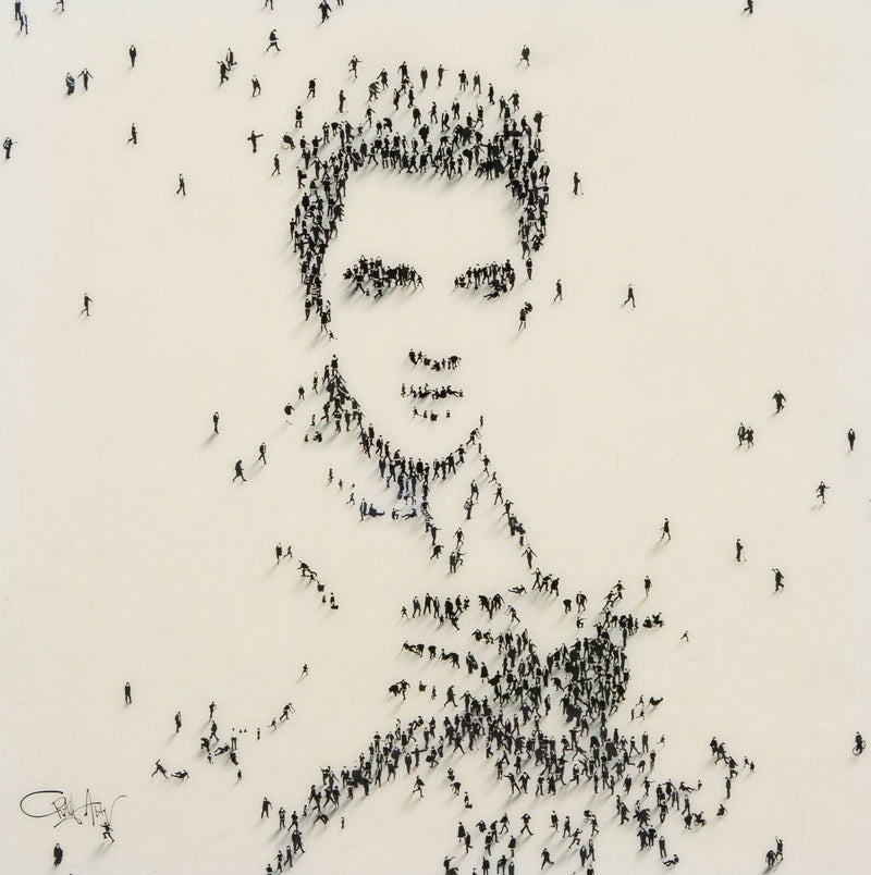 CRAIG ALAN 'ELVIS PRESLEY WITH CAMERA' LARGE MIXED MEDIA, SIGNED
