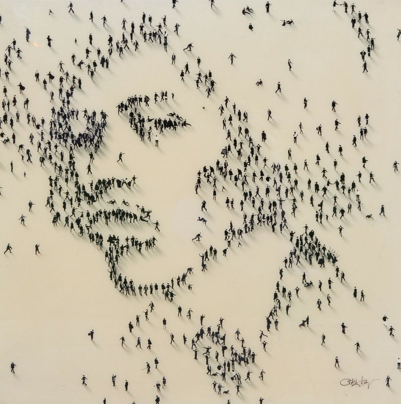 CRAIG ALAN -JIMI HENDRIX- LARGE ORIGINAL MIXED MEDIA, SIGNED