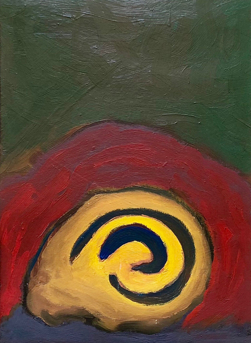 HERVÈ CONSTANT 'CAVERNE, 1993' SIGNED ABSTRACT CAVE OIL ON PAPER