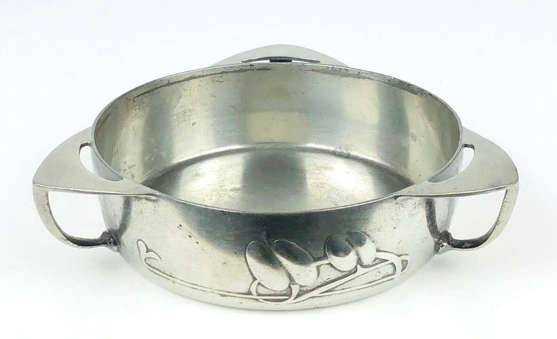 ARCHIBALD KNOX for LIBERTY & Co. TUDRIC PEWTER TRI-HANDLED BUTTER DISH BOWL 0162