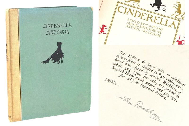 CS EVANS 'CINDERELLA' 1919 HEINEMAN, LIMITED EDITION, ILLUSTRATED ARTHUR RACKHAM, SIGNED
