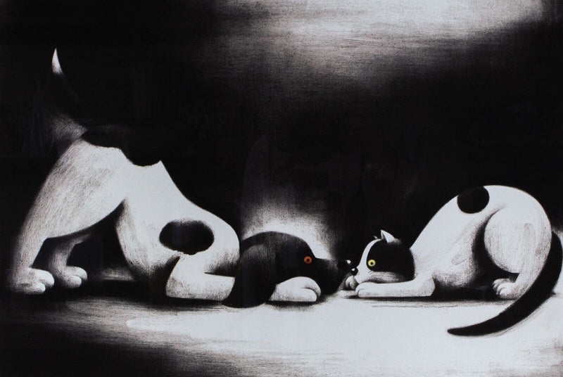 DOUG HYDE 'CLOSE TO YOU' CAT & DOG LIMITED EDITION PRINT 37/395 & C.O.A.