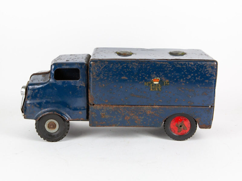 VINTAGE TRIANG PRESSED STEEL TIN PLATE BLUE MAIL TRUCK LORRY VAN TOY MODEL