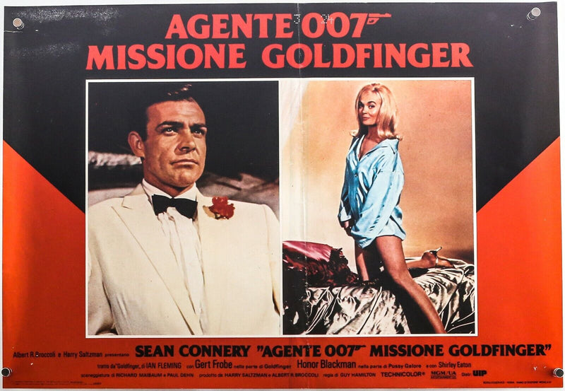 JAMES BOND, GOLDFINGER (1964) - ITALIAN PHOTOBUSTA FILM MOVIE CINEMA POSTER