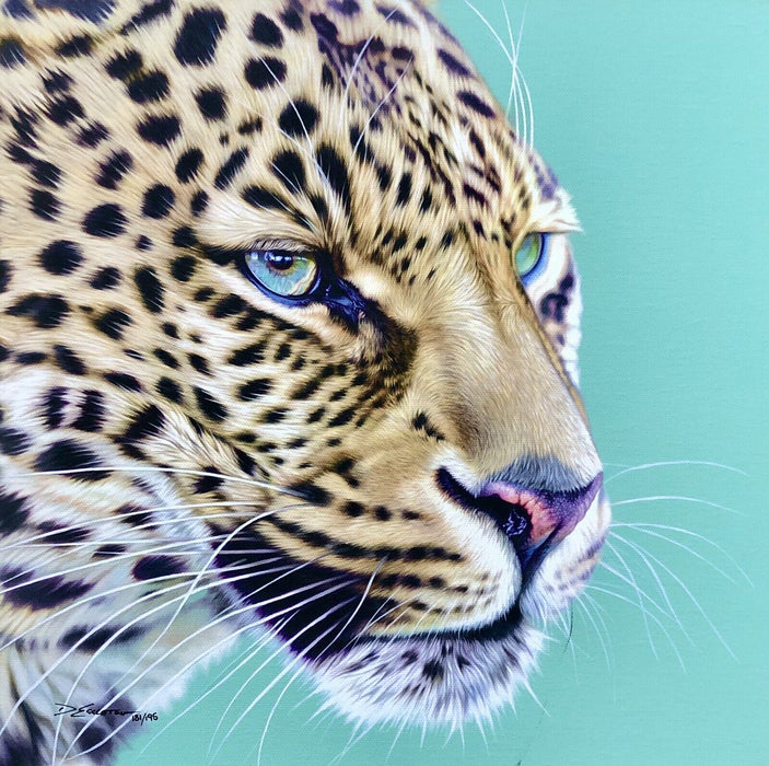 DARRYN EGGLETON 'GAME FACE' LEOPARD CHEETAH LIMITED EDITION PRINT SIGNED 131/195