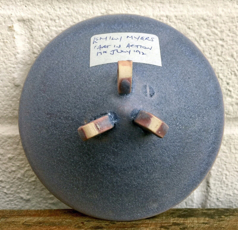 EMILY MYERS - STUDIO POTTERY SPIRAL SHELL BOWL DISH -ART IN ACTION 92 EXHIBITION?
