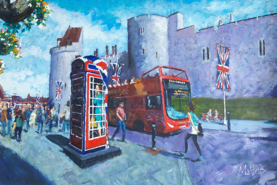 TIMMY MALLETT 'SUMMER IN WINDSOR' CASTLE, LARGE OIL ON CANVAS, SIGNED