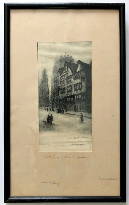 WALTER SHIRLAW, STREET SCENES, PAIR ARTISTS PROOF ENGRAVINGS, SIGNED