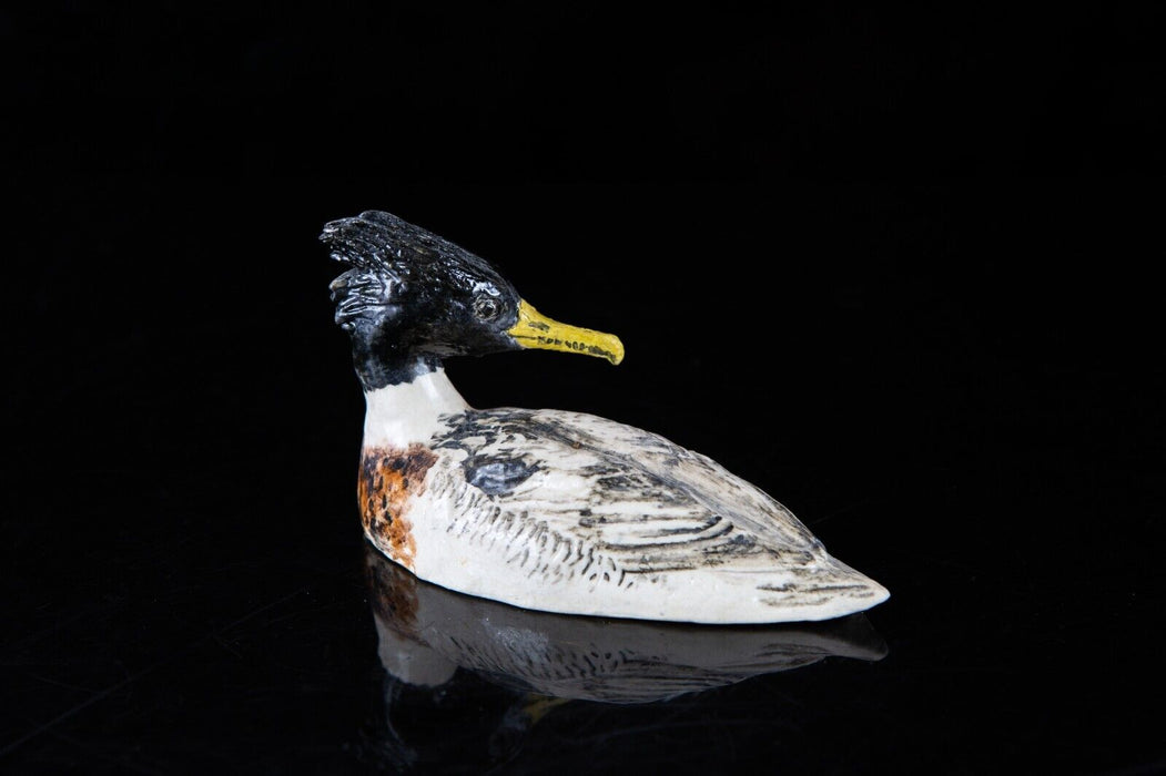 CICELY LUSHINGTON STUDIO POTTERY - MERGANSER DUCK BIRD FIGURE MODEL SCULPTURE