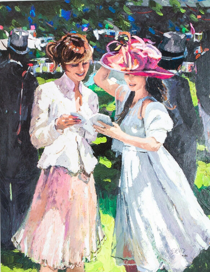 SHERREE VALENTINE DAINES 'ROYAL ASCOT LADIES DAY II' LIMITED EDITION PRINT & C.O.A.