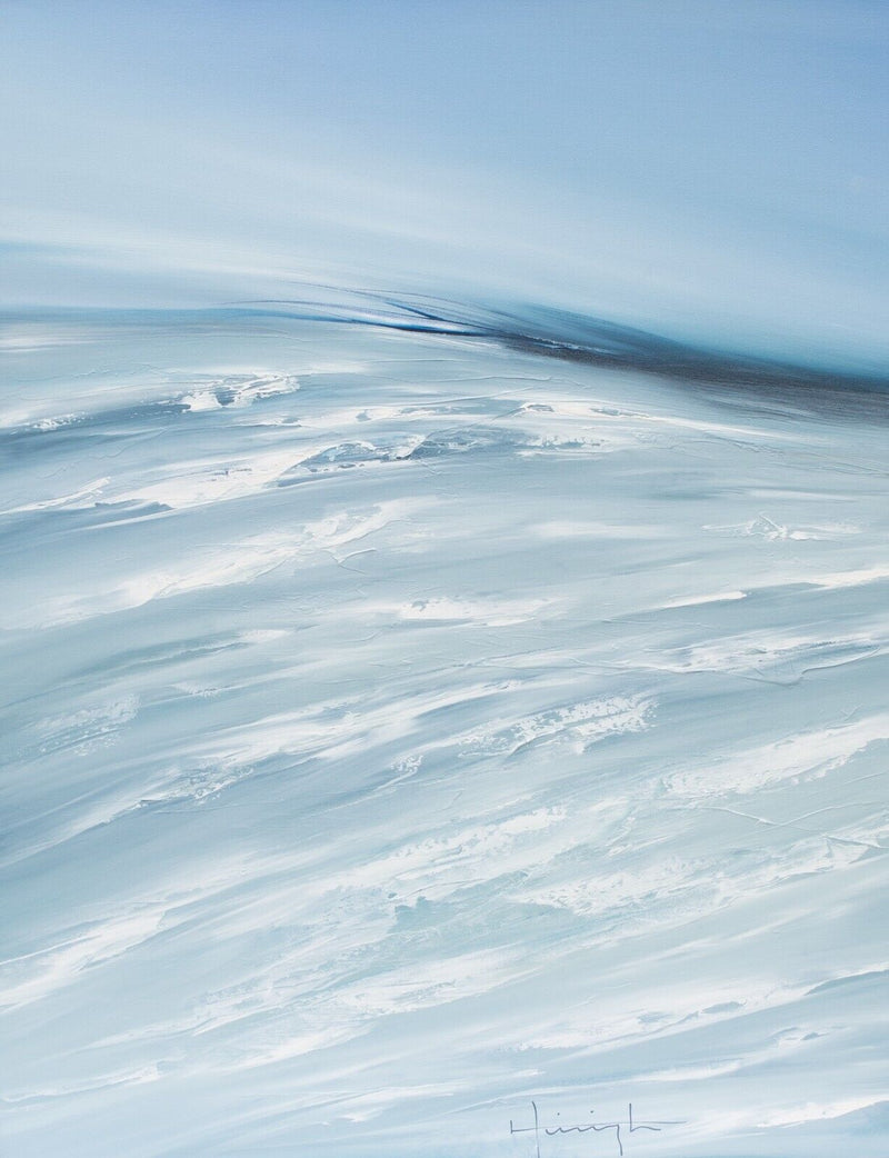 LYNNE TIMMINGTON 'MEDITERRANEAN BLUE' SEASCAPE, OIL ON CANVAS, SIGNED