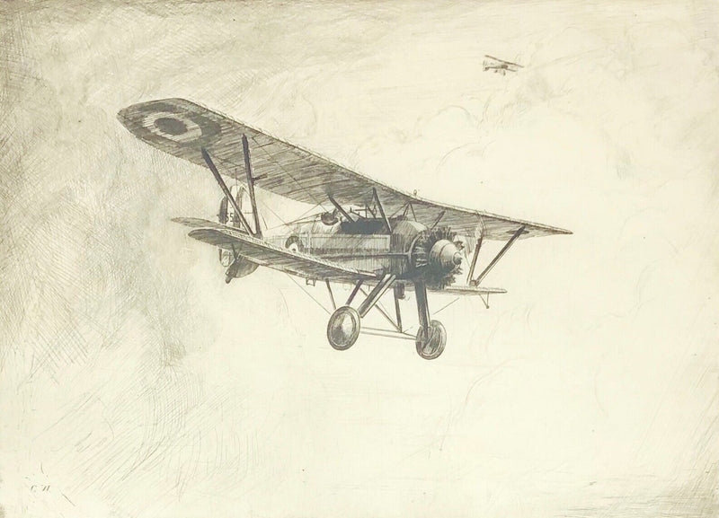 GEOFFREY WATSON 'SISKIN III' AVIATION AIRCRAFT ETCHING PRINT, SIGNED