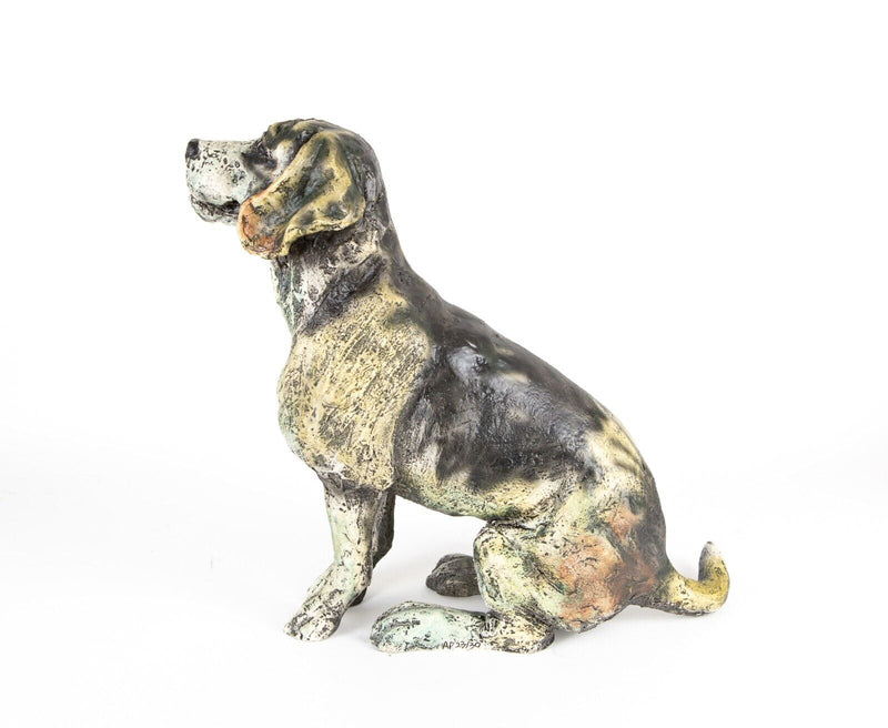 APRIL SHEPHERD 'PAYING ATTENTION' LIMITED EDITION BEAGLE DOG SCULPTURE 8/30 C.O.A.