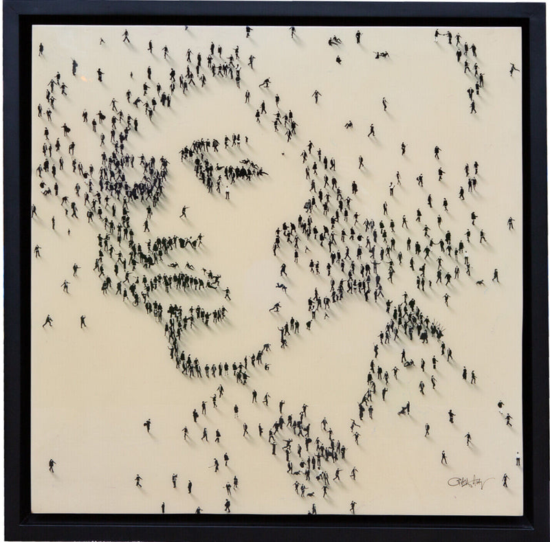CRAIG ALAN -JIMI HENDRIX- LARGE ORIGINAL MIXED MEDIA, SIGNED