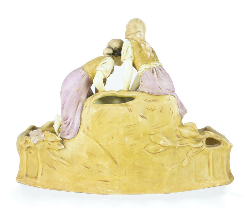 ROYAL DUX, WATER CARRIERS, LARGE ART NOUVEAU FEMALE CENTREPIECE FIGURE 10770