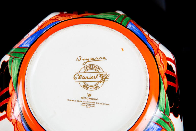 CLARICE CLIFF BY WEDGWOOD 'SUMMERHOUSE' BIZARRE OCTAGONAL BOWL, BOXED & C.O.A.