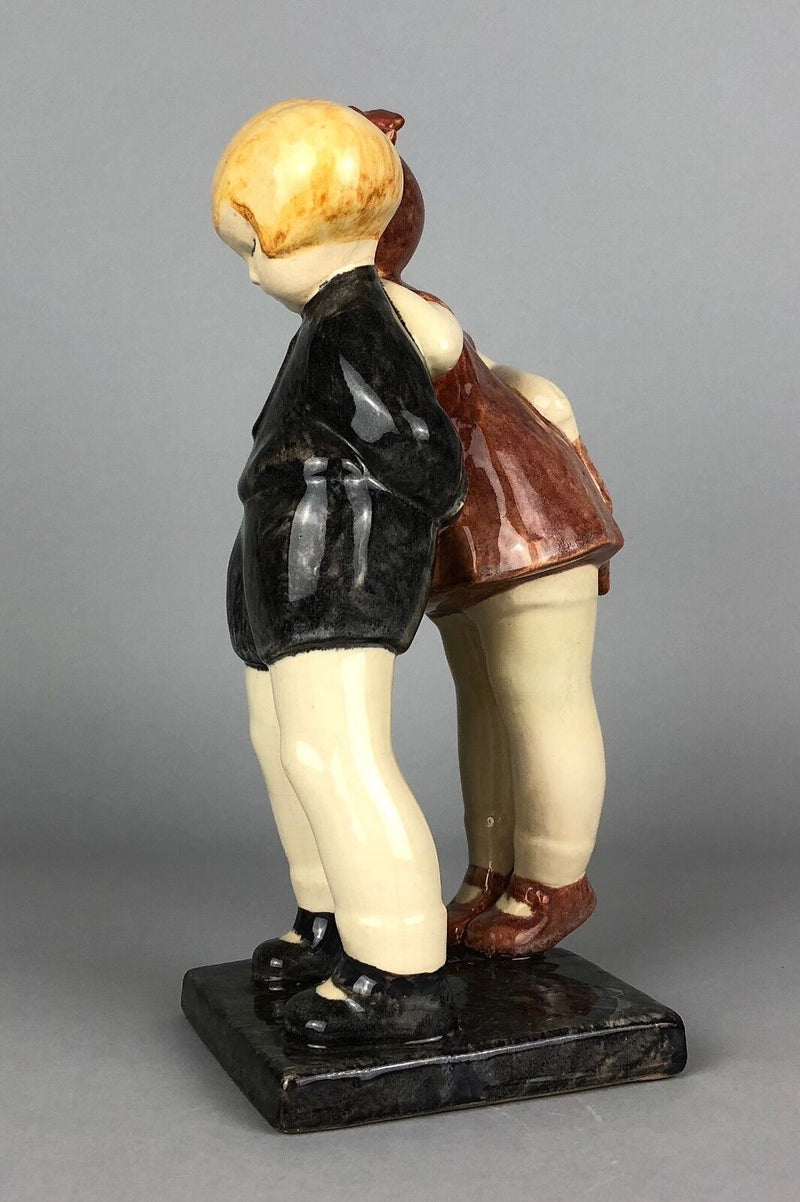 MARCEL GUILLARD & ALEXANDRE KELETY, ETLING FRANCE ART DECO CHILDREN FIGURE MODEL